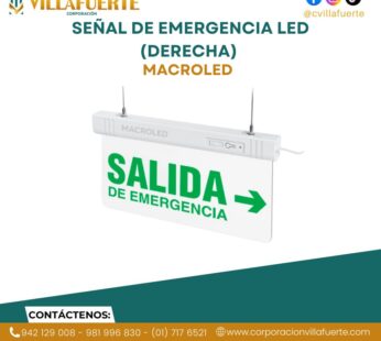 SEÑAL DE EMERGENCIA LED (CSL-EME-DER) MACROLED