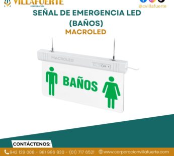 SEÑAL DE EMERGENCIA LED (CSL-BAÑOS) MACROLED