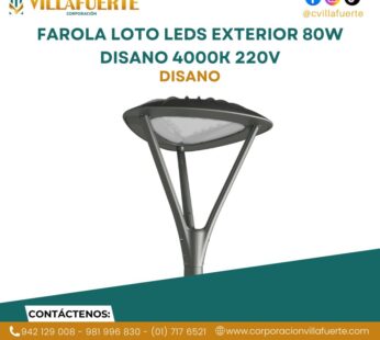 FAROLA LOTO LEDS EXTERIOR 80W DISANO 4000K 220V