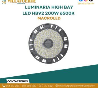 LUMINARIA HIGH BAY LED HBV2 200W 6500K 90° IP65 100-240V MACROLED