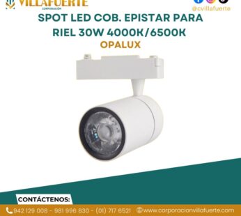 SPOT LED COB. EPISTAR PARA RIEL 30W 4000K/6500K 90-265V OPALUX