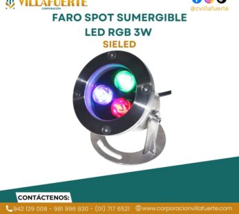 FARO SPOT SUMERGIBLE LED RGB 3W SIELED