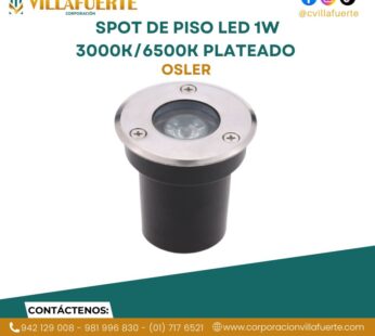 SPOT DE PISO LED 1W 3000K/6500K PLATEADO OSLER