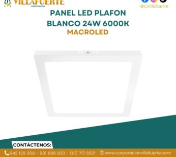 PANEL LED PLAFON BLANCO 24W 6000K MACROLED