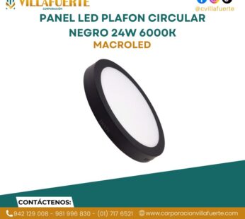 PANEL LED PLAFON CIRCULAR NEGRO 24W 6000K MACROLED