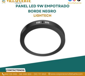 PANEL LED 9W EMPOTRADO BORDE NEGRO LIGHTECH