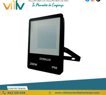 REFLECTOR LED 200W 6500K NEGRO DONILUX