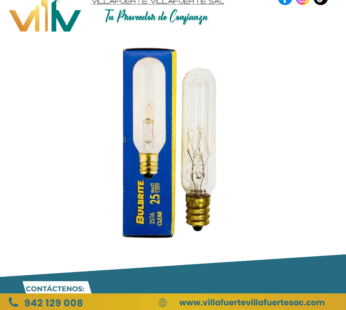 BOMBILLA INCANDESCENTE TUBULAR BULBRITE 25W-130V
